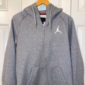 Jordan Fleece Men’s Zip up Hoodie Gray